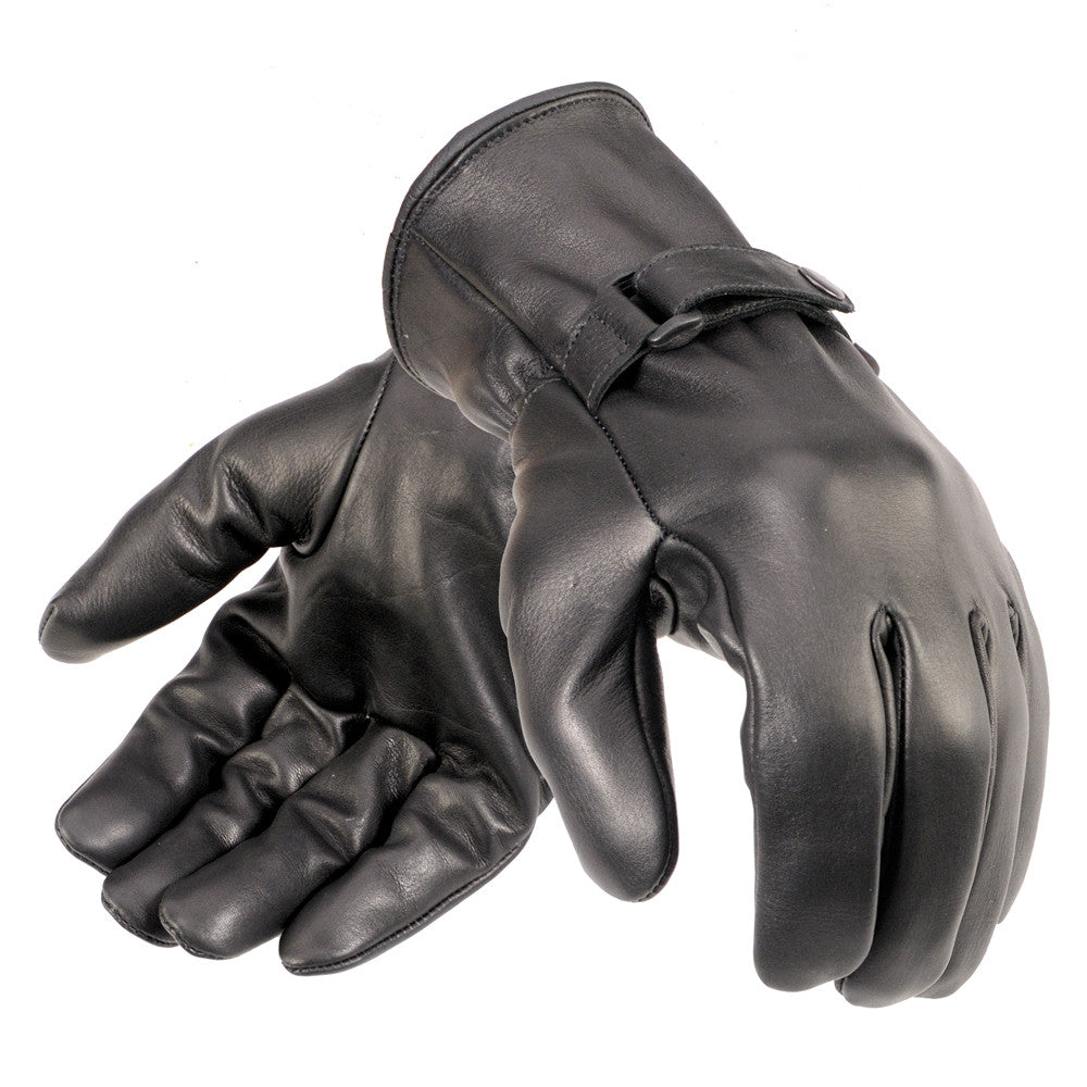 Davida Motorcycle Glove - Black Leather Shorty
