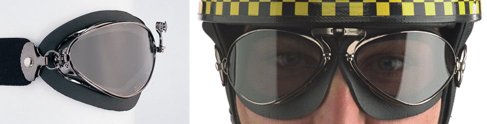 Aviator Retro Special Optical Goggle - Black Foam Rubber - Davida Motorcycle helmets - 1
