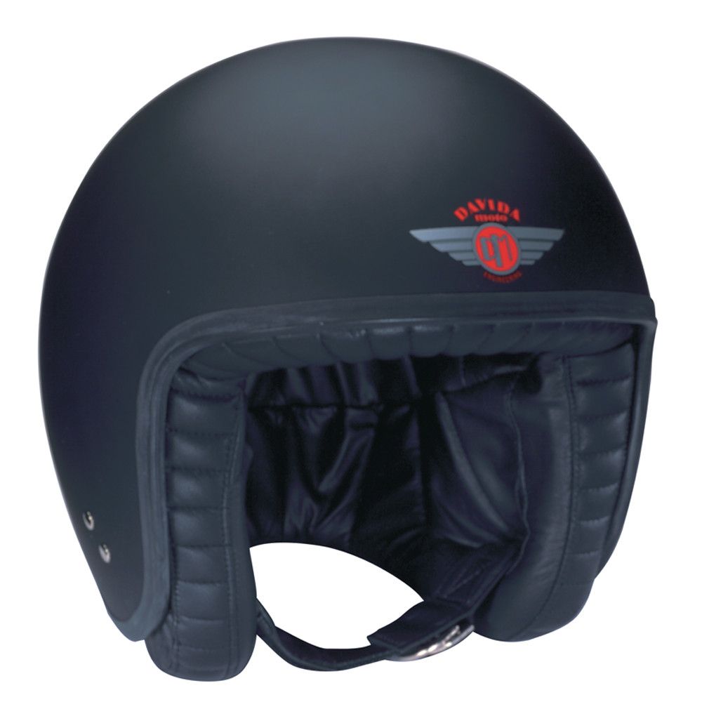 80105 - Matt Black Davida Jet Helmet - Davida Motorcycle helmets