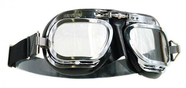 Halcyon Goggles Mk 10 - Black PVC - Davida Motorcycle helmets - 2