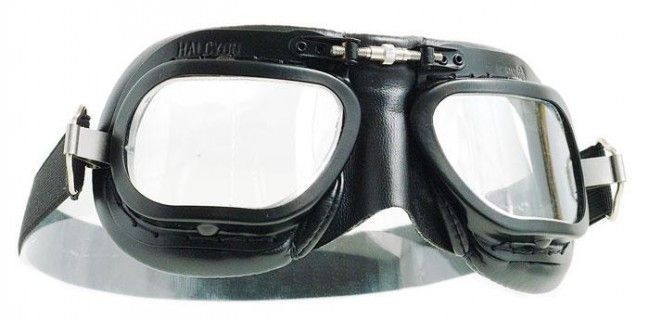 Halcyon Goggles Mk 10 - Black PVC - Davida Motorcycle helmets - 3