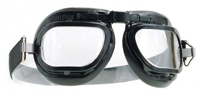 Halcyon Goggles Mk 6  - Black PVC - Davida Motorcycle helmets - 2