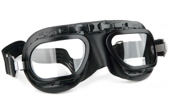 Halcyon Goggles Mk 7 - Black PVC - Davida Motorcycle helmets - 3